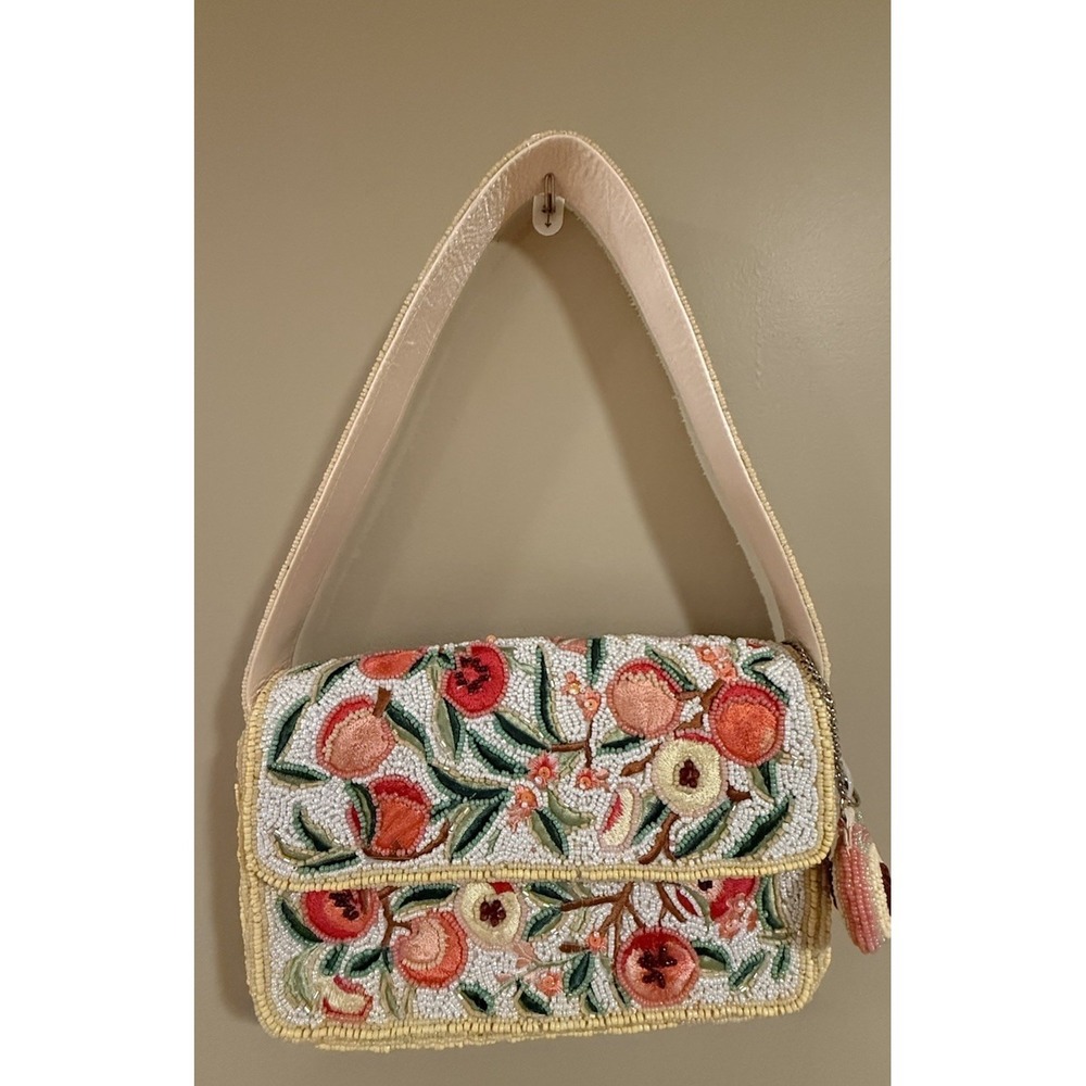 HANDCRAFTED in INDIA   PEACHES   ‎ SHOULDER BAG    NWT